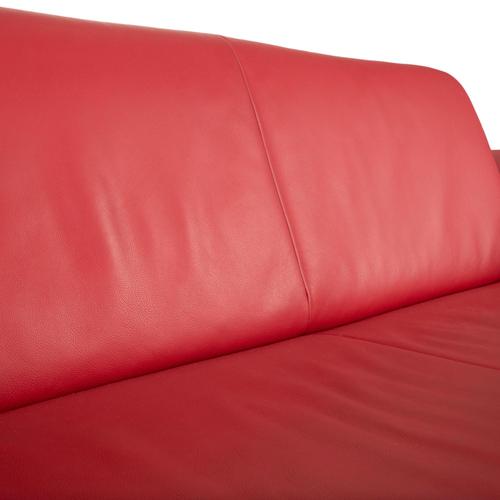 Animal Skin Three-Seater Sofa in Red Leather from Koinor Rossini For Sale - Image 7 of 15
