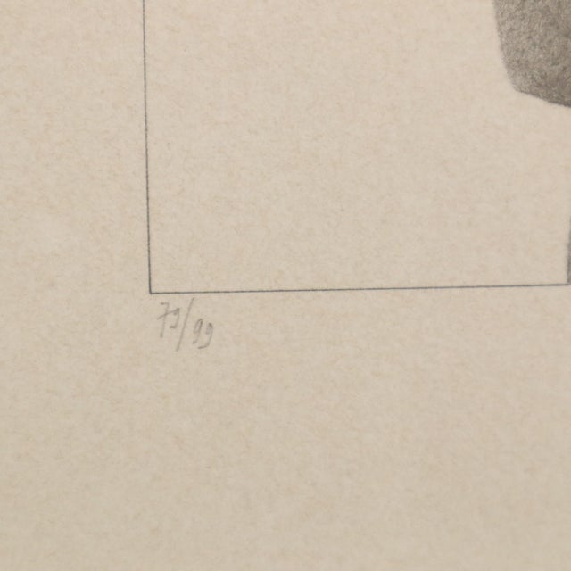 1980s Roger Wittevrongel, Portrait of a Woman Numbered 79/99, 1984, Lithograph, Framed For Sale - Image 5 of 14