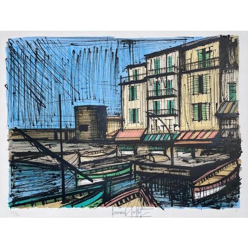 Bernard Buffet, The Fishing Port, 1979, Lithograph For Sale - Image 7 of 7