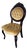 Vintage Victorian Style Dark Wood Frame Velvet Tufted Accent Chair For Sale