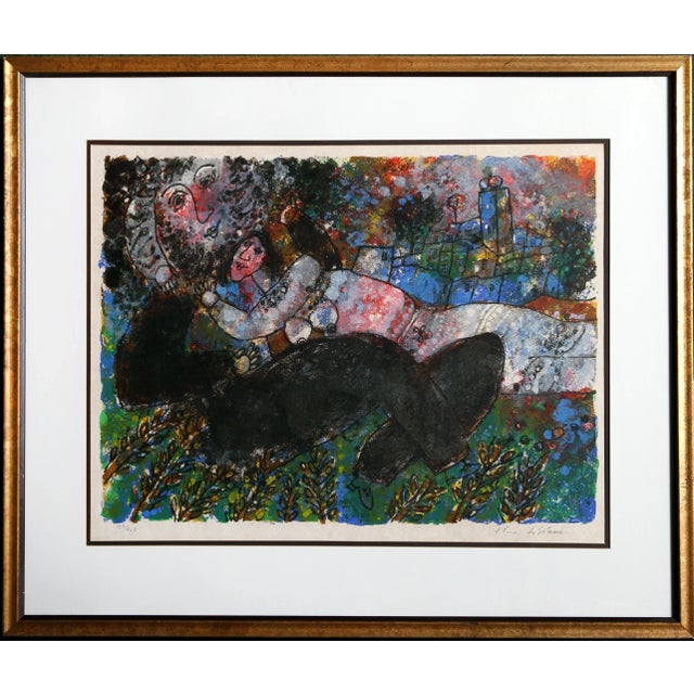 Ruth et Booz from The Ruth Portfolio Theo Tobiasse Year: circa 1978 Size: 19.5 in. x 25 in. Framed size: 26.5 x 31 inches...