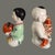 Chinese Vintage Pair Asian Hand Painted Porcelain Lucky Children Longevity Feng-Shui Figurines For Sale - Image 3 of 8