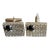 1960s Sterling Onyx Cufflinks Modernist Estate For Sale