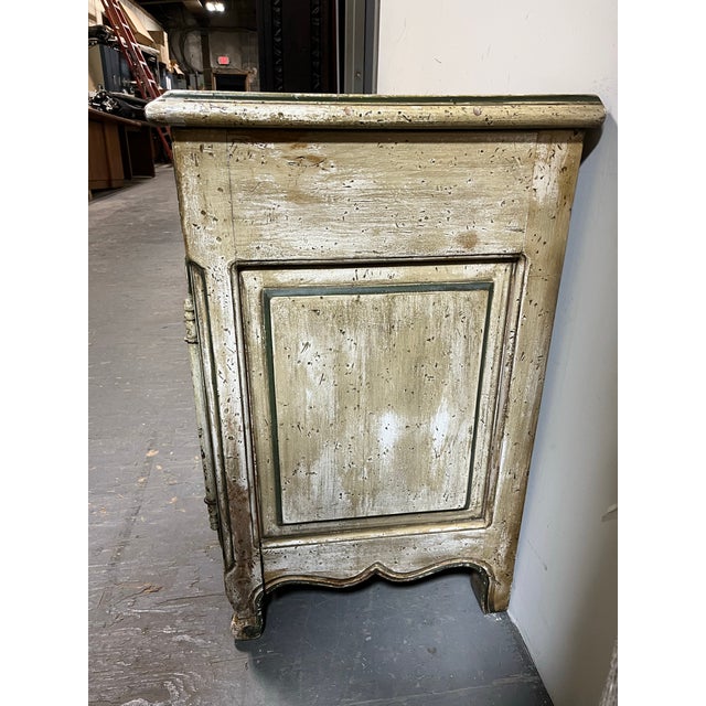 Wood French Provincial Style Painted Floral Sideboard Buffet For Sale - Image 7 of 12