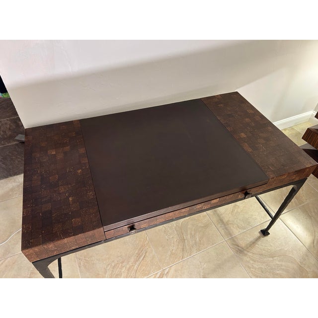 Wood Cocoshell Mosaic Writing Desk For Sale - Image 7 of 9