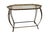 This accent table blends organic and refined elements. Its wrought iron base, finished with a black and gold antiquing...