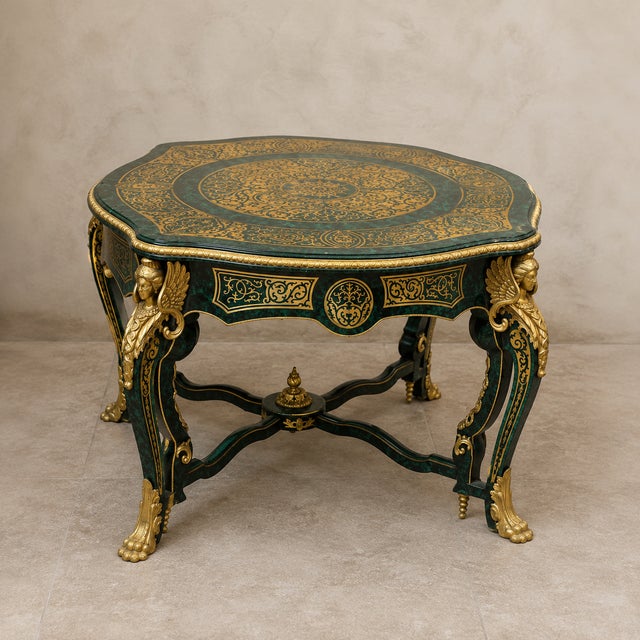 Make a lasting first impression with this magnificent&nbsp;French Louis XV Center Table, a luxurious statement piece...