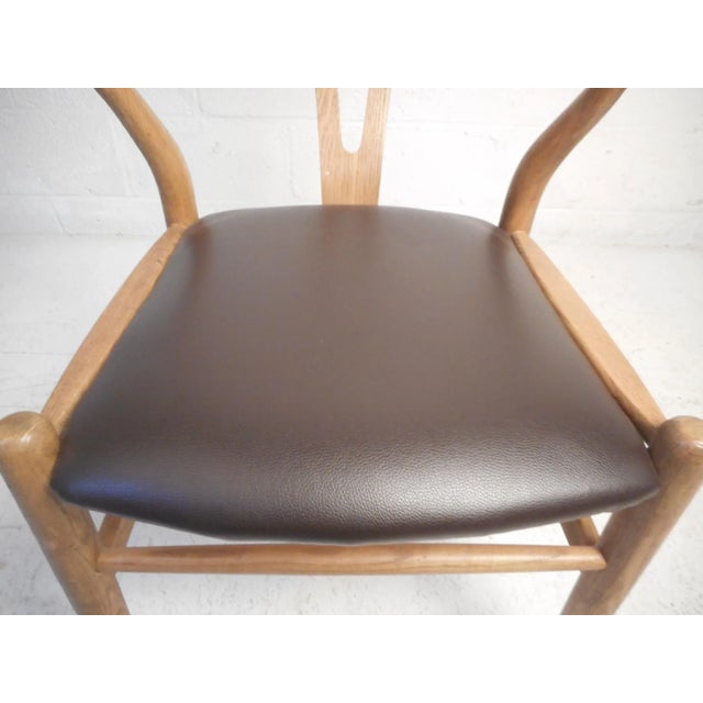 Vintage Modern Wegner Style Wishbone Chair For Sale In New York - Image 6 of 13
