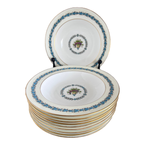 1960s Wedgwood Appledore Rim Soup Bowl (S) W3257 Bone China, England- Set of 10