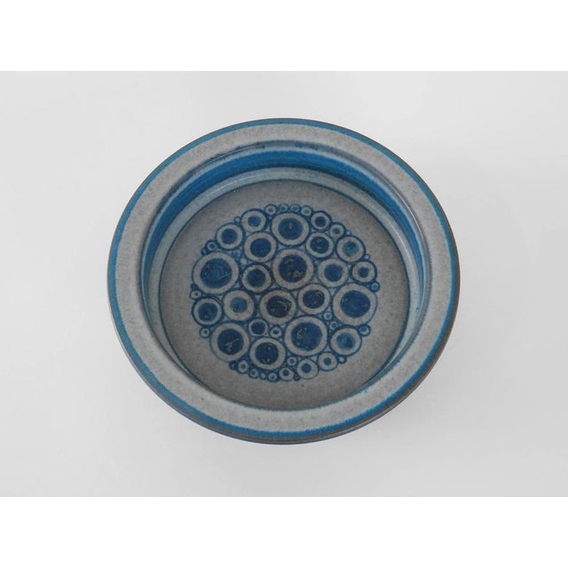 1960s Vintage Danish Blue Ceramic Bowl by Marianne Starck, 1960s For Sale - Image 5 of 8