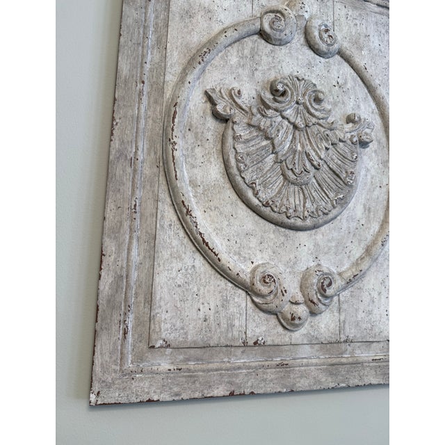 2000 - 2009 Aged Gesso Carved Wall Art For Sale - Image 5 of 5