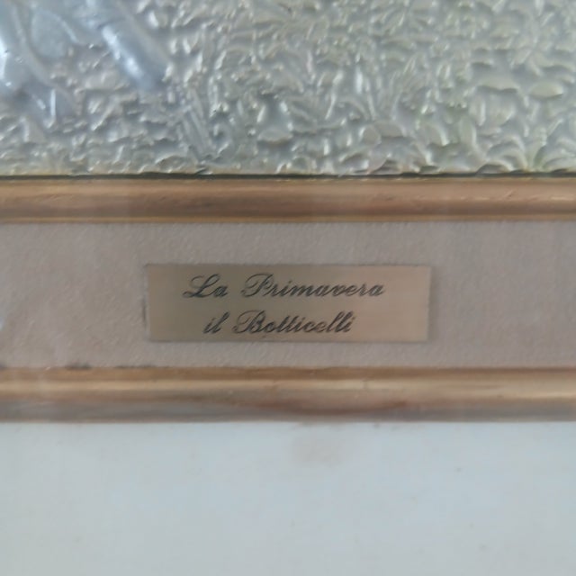 Late 20th Century Sterling Silver Relief of Botticelli's La Primavera Magnificent For Sale - Image 6 of 9