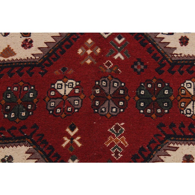 Shabby Chic Soumak Rust/Ivory Wool Rug - 6'2'' X 8'0'' For Sale In New York - Image 6 of 10