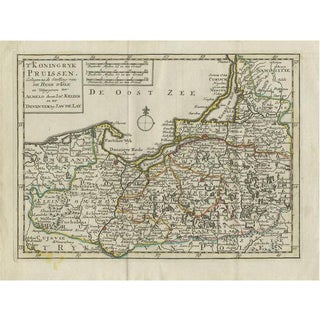 Antique Map of the Kingdom of Prussia by Keizer & De Lat, 1788 For Sale