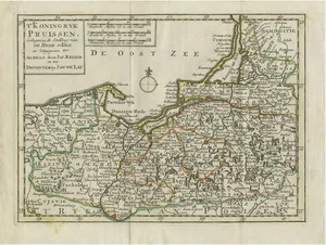 Antique Map of the Kingdom of Prussia by Keizer & De Lat, 1788