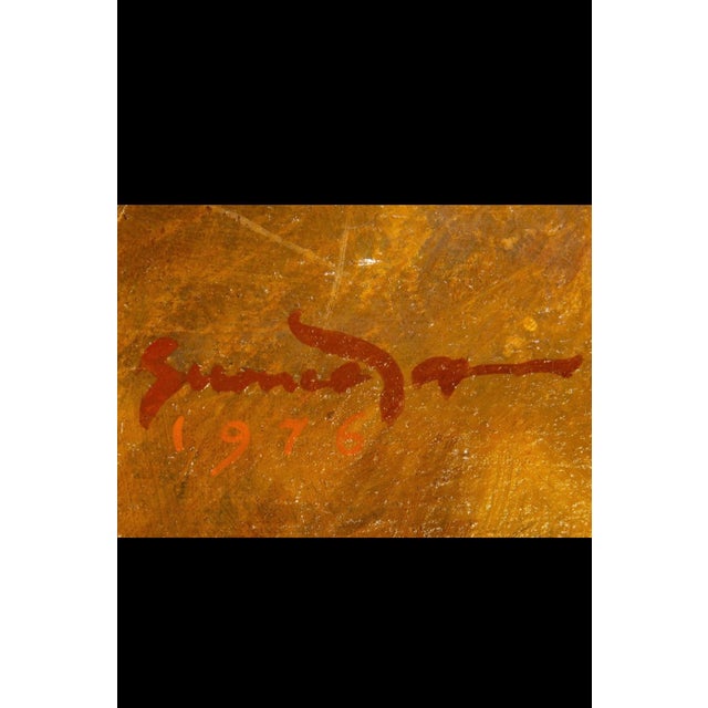 Gregory Sumida, Original Oil Painting Pickup Crossing Gregory Sumida California Artist Americana, 1976 For Sale - Image 13 of 13