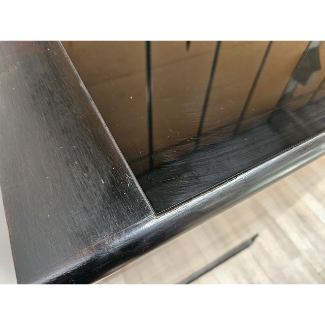 Art Deco Sideboard in Briar Root and Lacquered Wood with Glass Top, 1950s For Sale - Image 10 of 18