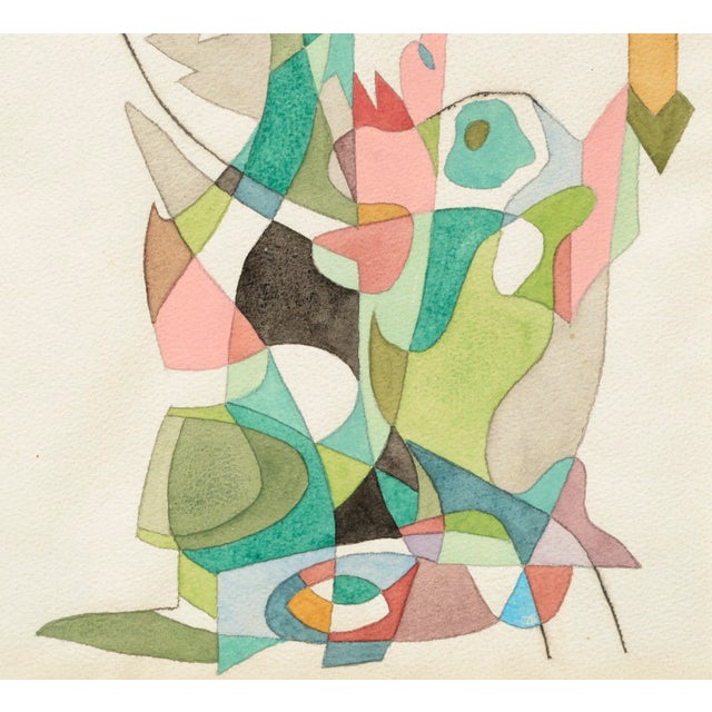 Ellwood Graham "Indian Dance" Abstract Geometric Composition Circa Early 1960s For Sale In Monterey, CA - Image 6 of 9
