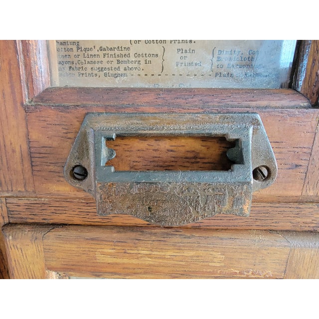 Antique Pattern File Cabinet Early 20th Century American Tiger Oak For Sale - Image 10 of 18