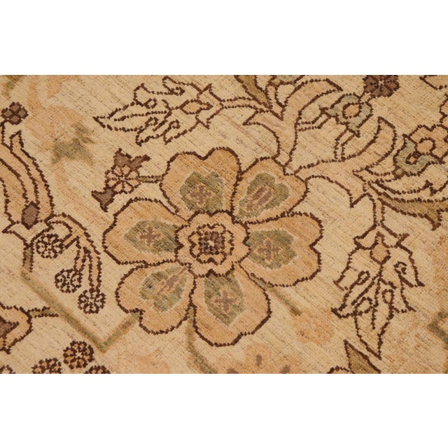 Oriental Ziegler Beige Tan Hand-Knotted Wool Rug - 9'4'' X 12'6'' For Sale - Image 4 of 8