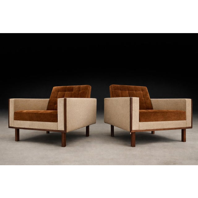 Pair of Brazilian Modern Armchairs by Móveis Cimo, Rosewood, Cognac Mohair & Camel Wool, 1960s For Sale - Image 10 of 13