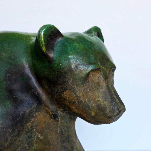 Tony Evans Large Raku Pottery Bear Sculpture, 1988 For Sale - Image 10 of 13