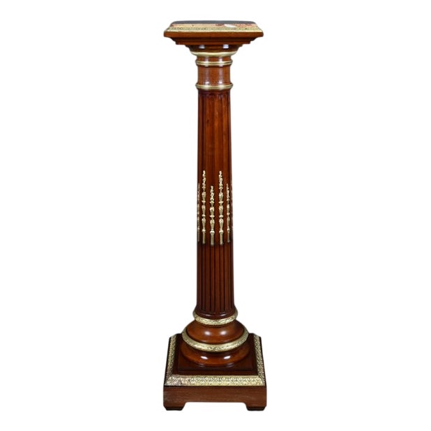 Napoleon III Style Swivel Column in Mahogany, 1900 For Sale