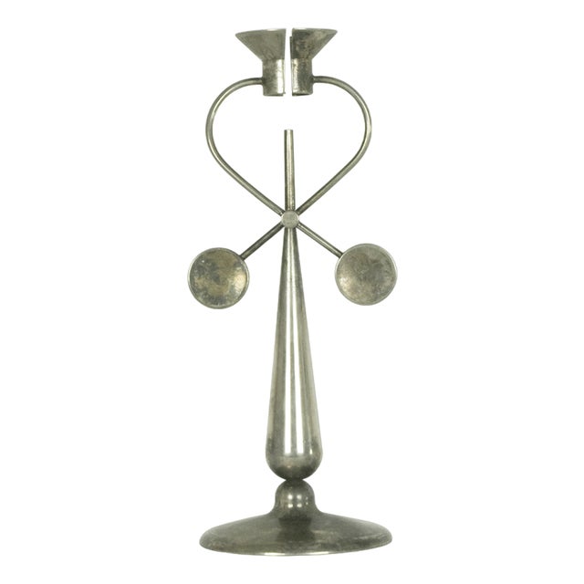 Silver-Plated Metal Candleholder by Michele De Lucchi for Produzione Privata, 1996 For Sale