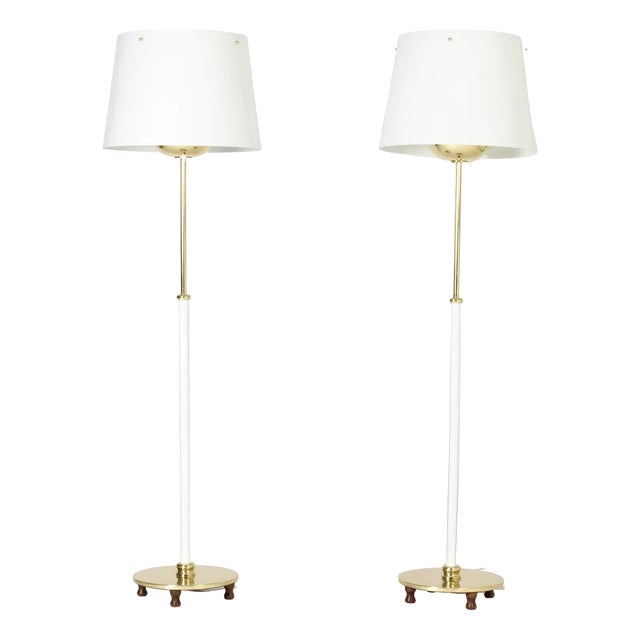 Vintage Floor Lamps by Josef Frank for Svenskt Tenn, 1950s, Set of 2 For Sale