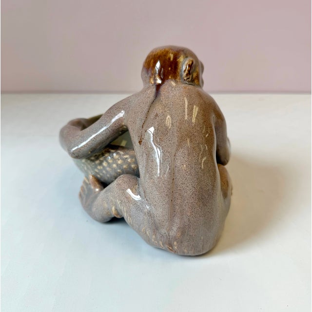Ceramic Vintage Glazed Ceramic Monkey Bowl by Villeroy & Boch Merzig For Sale - Image 7 of 7