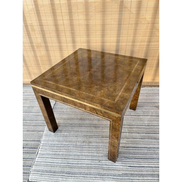 Mid-Century Modern Vintage Mid-Century Burl Side Table by Mastercraft Furniture For Sale - Image 3 of 13