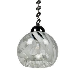 Mid-Century Modern Murano Globe Pendant Lamp attributed to Toni Zuccheri for Mazzega, Italy, 1970s For Sale