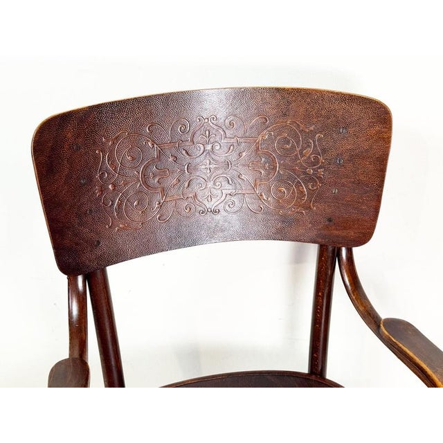Thonet Beech Armchair from Fischel, 1900s For Sale - Image 4 of 11