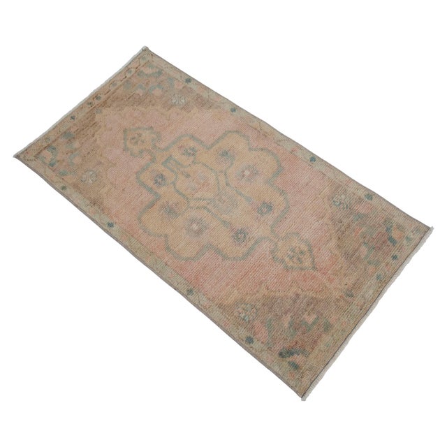 Hand Knotted Door Mat, Entryway Rug, Bath Mat, Kitchen Decor, Small Rug, Turkish Rug - 1′8″ × 3′1″ For Sale - Image 6 of 9