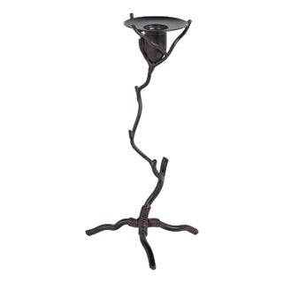 Brunel Twig Design Wrought Iron Candleholder, 11" For Sale