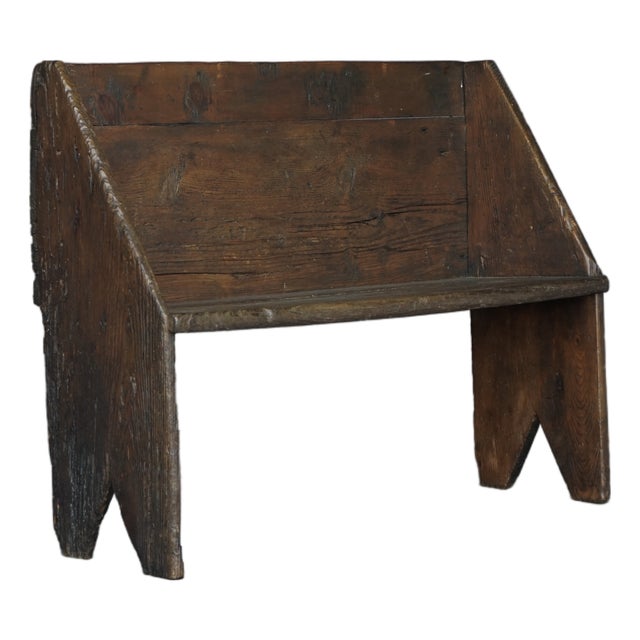 Small Antique 18th Century Oak Hall Bench For Sale