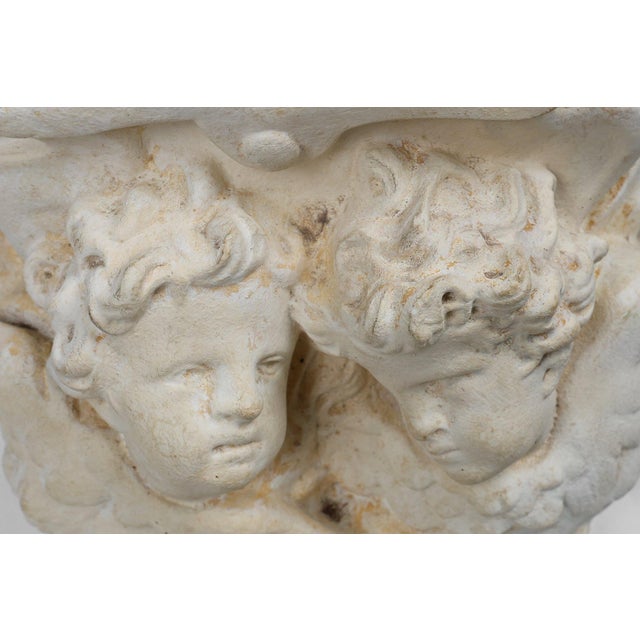 Antique French Plaster Wall Console with Cherubs, 1900s For Sale - Image 5 of 11