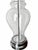 Late 20th Century Clear Glass Baluster Table Lamps With Chrome-Tone Bases - Pair For Sale - Image 9 of 14