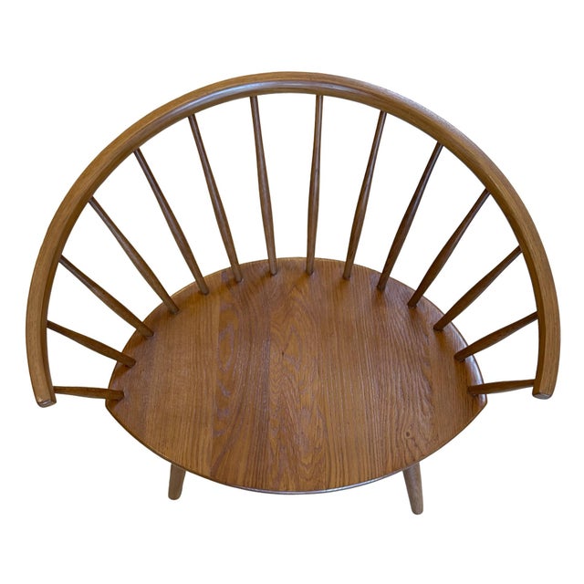 Yngve Ekström 1950s Scandinavian Modern Yngve Ekstrom Oak Arka Lounge Chair, Sweden For Sale - Image 4 of 15