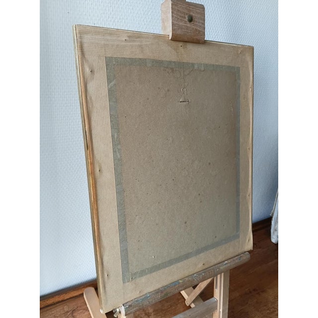 1960s Rare Old Framed Drawing With Gouache Probably Representing a Theater Costume Project For Sale - Image 10 of 11