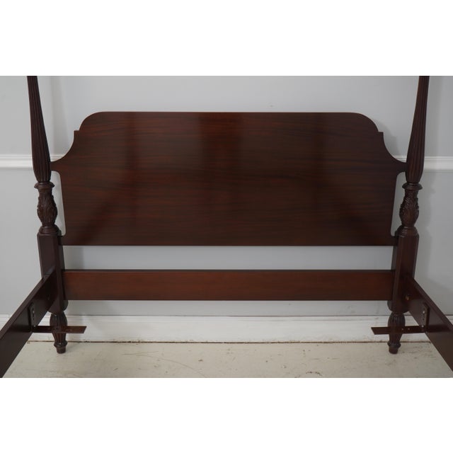 Chippendale Councill Craftsmen Mahogany Queen Size Poster Bed For Sale - Image 3 of 16