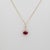 1Ct Rubellite Tourmaline Pendant With Natural Diamond Accents: Solid 14k Gold For Sale - Image 4 of 8