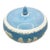 Vintage Ceramic Baby Blue Decorative Covered Dish With Lid and White Figures For Sale In Oklahoma City - Image 6 of 6