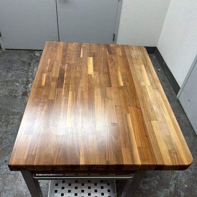 John Boos Cucina Americana Grande Butcher Block Prep Table For Sale - Image 11 of 12