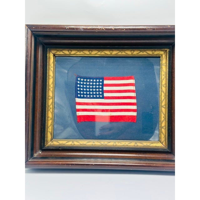 Antique 48 Star Linen Flag, Framed For Sale In Charleston - Image 6 of 7