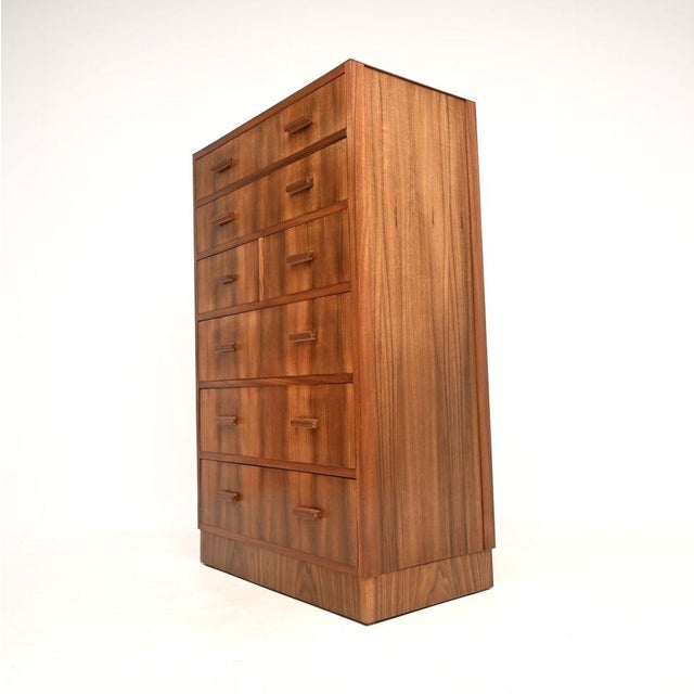 1930s Art Deco Figured Walnut Chest of Drawers, 1930 For Sale - Image 5 of 11