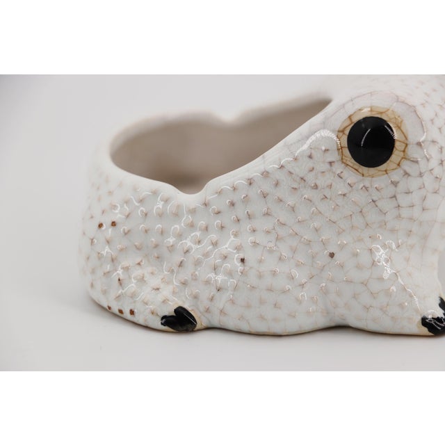 1970s Vintage Small Hobnail Frog Planter in the Style of Jean Roger For Sale - Image 9 of 12