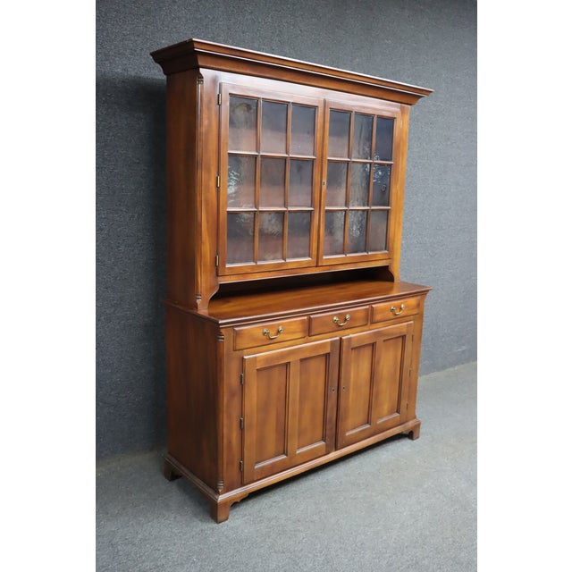 Statton Furniture Statton Mahogany Step Back Dutch Cupboard For Sale - Image 4 of 17