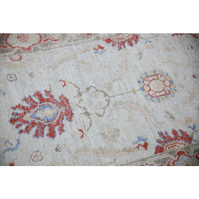 Early 21st Century Turkish Oushak Rug Cream & Brick Red Handwoven Wool Runner 2'8" X 6'2" For Sale - Image 5 of 6