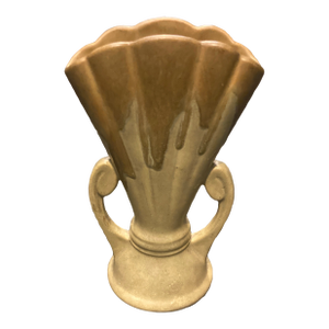 1920s Roseville Pottery Carnelian II Fan Vase
